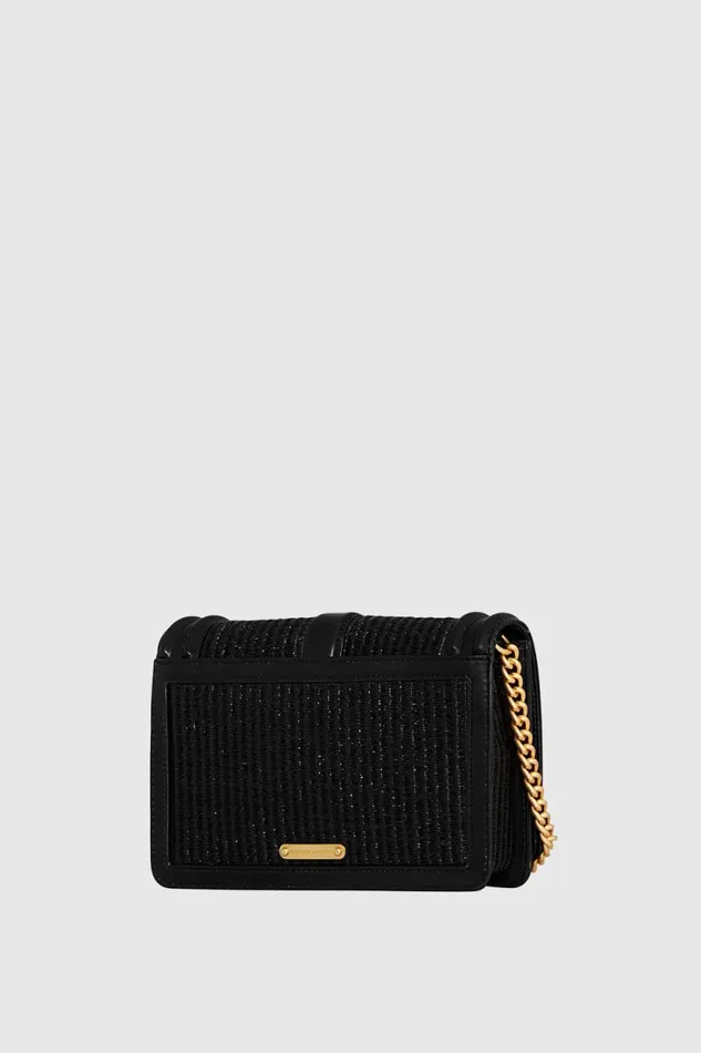 Women Rebecca Minkoff Crossbody Bags Small Love Crossbody Black Straw Women Rebecca Minkoff Crossbody Bags Small Love Crossbody Black Straw