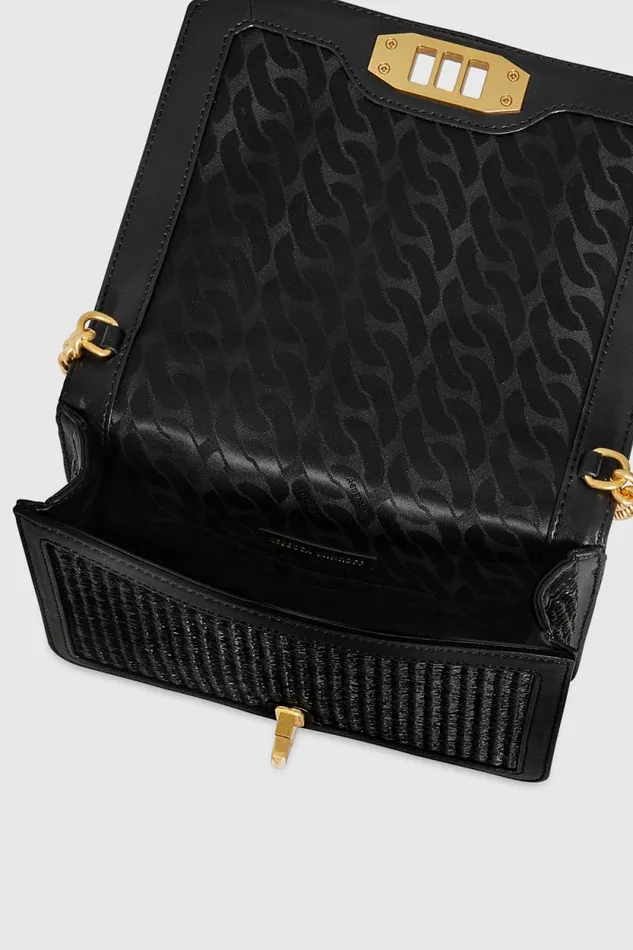 Women Rebecca Minkoff Crossbody Bags Small Love Crossbody Black Straw Women Rebecca Minkoff Crossbody Bags Small Love Crossbody Black Straw