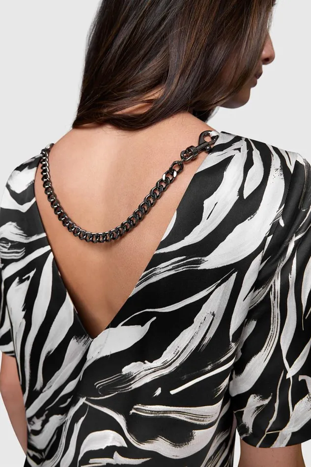 Women Rebecca Minkoff Dresses Ava TShirt Dress Black Strokes Women Rebecca Minkoff Dresses Ava TShirt Dress Black Strokes