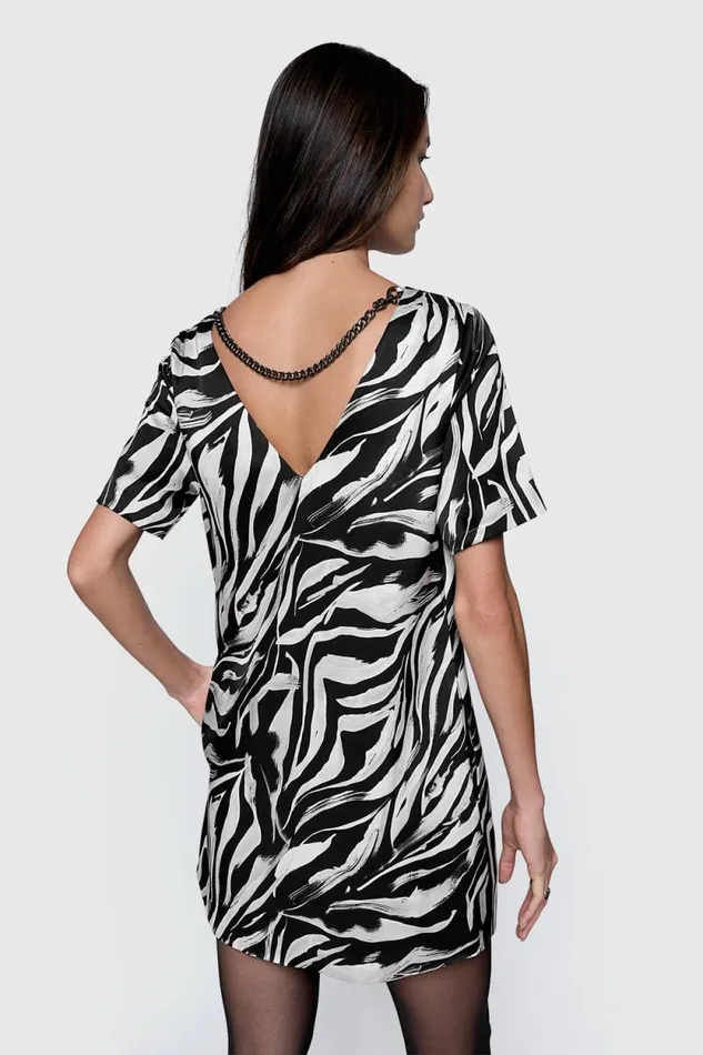 Women Rebecca Minkoff Dresses Ava TShirt Dress Black Strokes Women Rebecca Minkoff Dresses Ava TShirt Dress Black Strokes