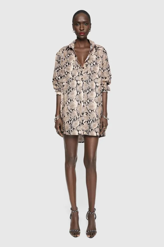 Women Rebecca Minkoff Dresses Tori Dress Natural Python
