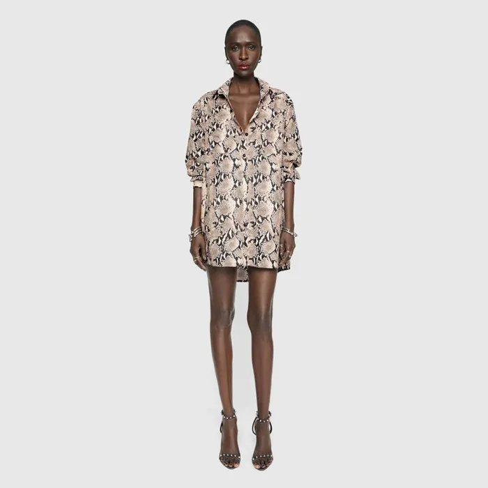 Women Rebecca Minkoff Dresses Tori Dress Natural Python Women Rebecca Minkoff Dresses Tori Dress Natural Python
