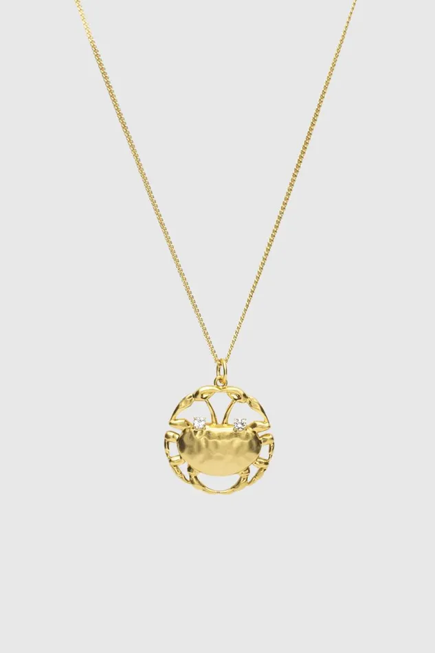 Women Rebecca Minkoff Jewelry Cancer Zodiac Medallion Necklace Women Rebecca Minkoff Jewelry Cancer Zodiac Medallion Necklace