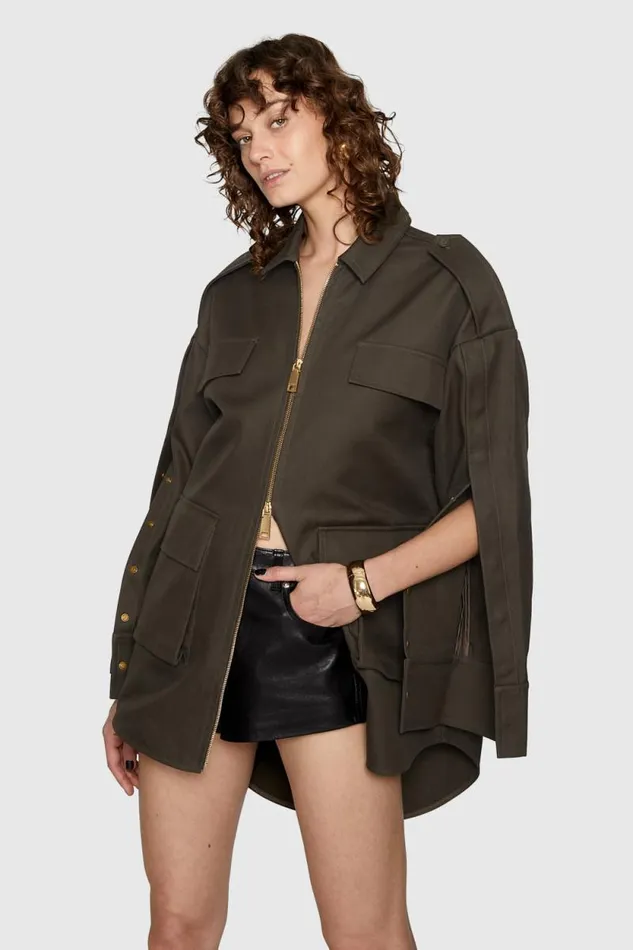 Women Rebecca Minkoff Outerwear Evie Shacket Surplus Women Rebecca Minkoff Outerwear Evie Shacket Surplus