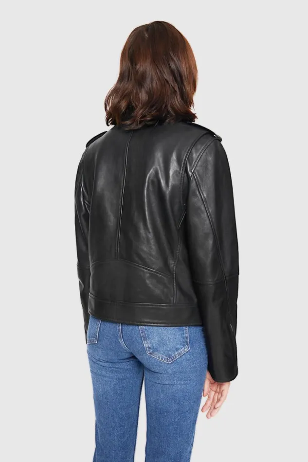 Women Rebecca Minkoff Outerwear Jett Moto Black Women Rebecca Minkoff Outerwear Jett Moto Black