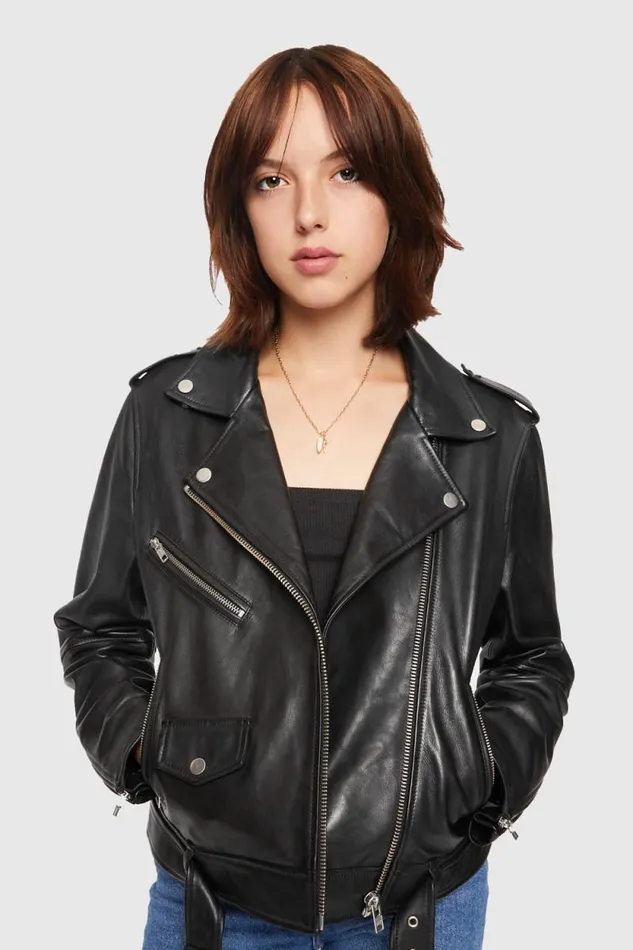 Women Rebecca Minkoff Outerwear Jett Moto Black Women Rebecca Minkoff Outerwear Jett Moto Black