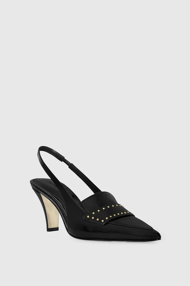 Women Rebecca Minkoff Shoes Paris Sling Back With Stud Black Women Rebecca Minkoff Shoes Paris Sling Back With Stud Black