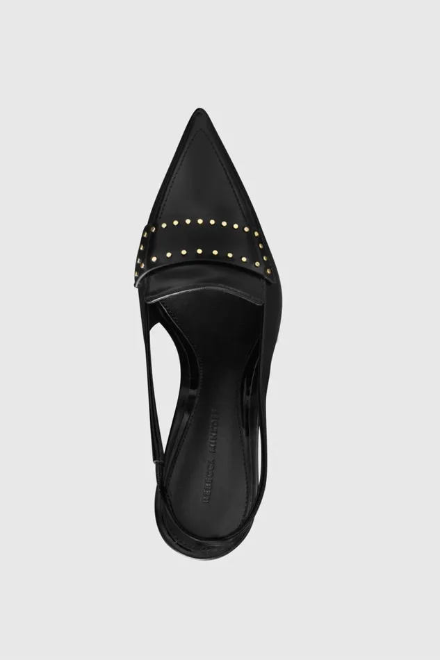 Women Rebecca Minkoff Shoes Paris Sling Back With Stud Black Women Rebecca Minkoff Shoes Paris Sling Back With Stud Black
