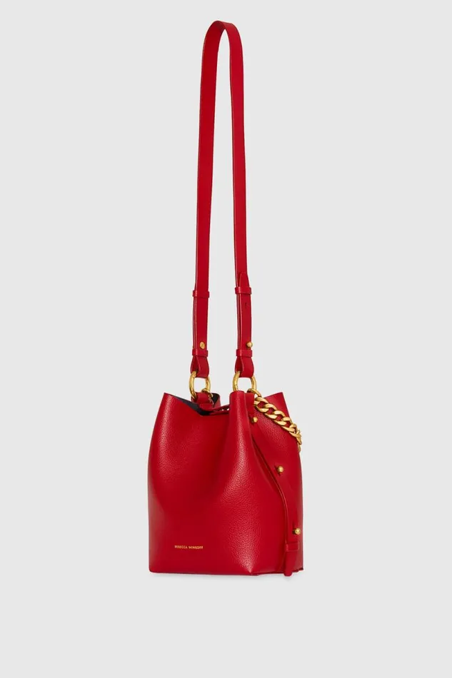 Women Rebecca Minkoff Shoulder Bags Kate Small Bucket Seduction Red Women Rebecca Minkoff Shoulder Bags Kate Small Bucket Seduction Red