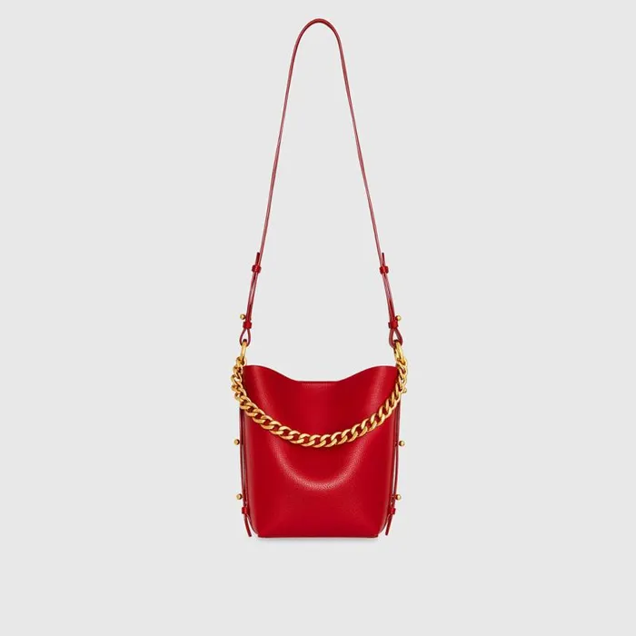Women Rebecca Minkoff Shoulder Bags Kate Small Bucket Seduction Red Women Rebecca Minkoff Shoulder Bags Kate Small Bucket Seduction Red