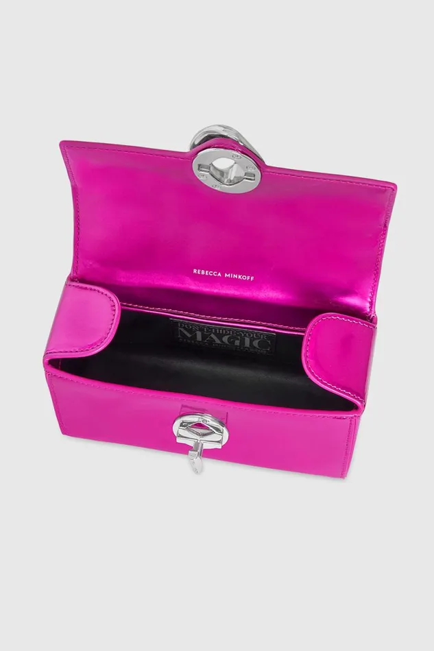 Women Rebecca Minkoff Top Handle Bags G Top Handle With Crystal Hot Pink Women Rebecca Minkoff Top Handle Bags G Top Handle With Crystal Hot Pink