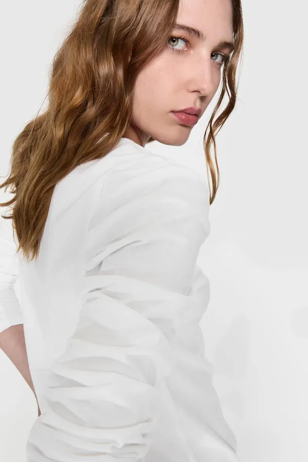 Women Rebecca Minkoff Tops Janine Long Sleeve Bright White Women Rebecca Minkoff Tops Janine Long Sleeve Bright White