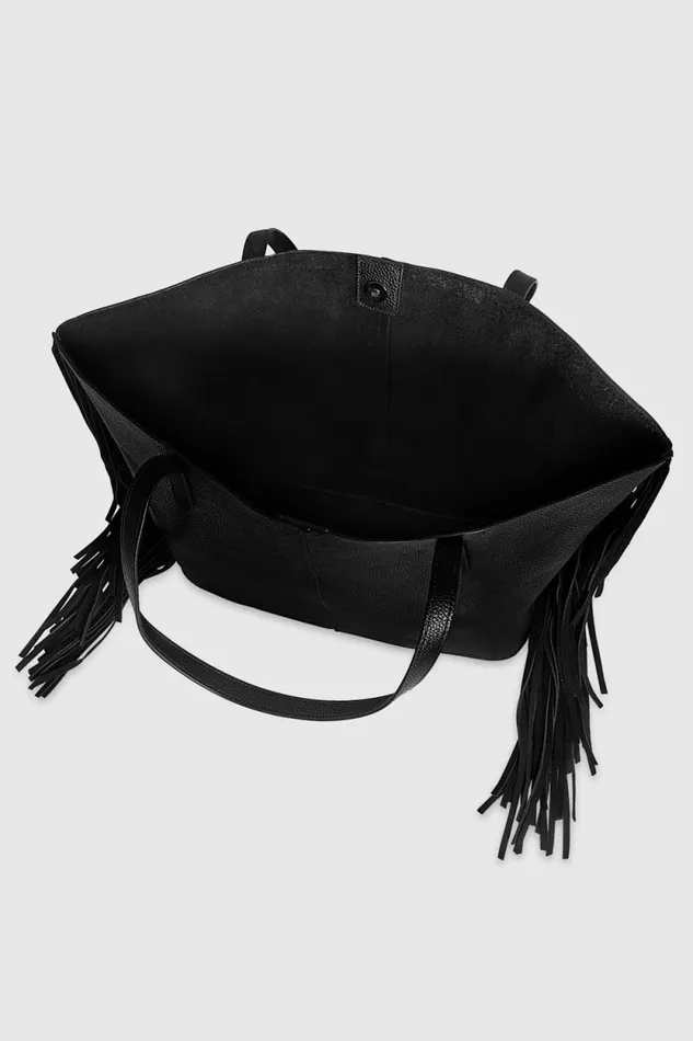 Women Rebecca Minkoff Tote Bags Fringe Tote Black Women Rebecca Minkoff Tote Bags Fringe Tote Black