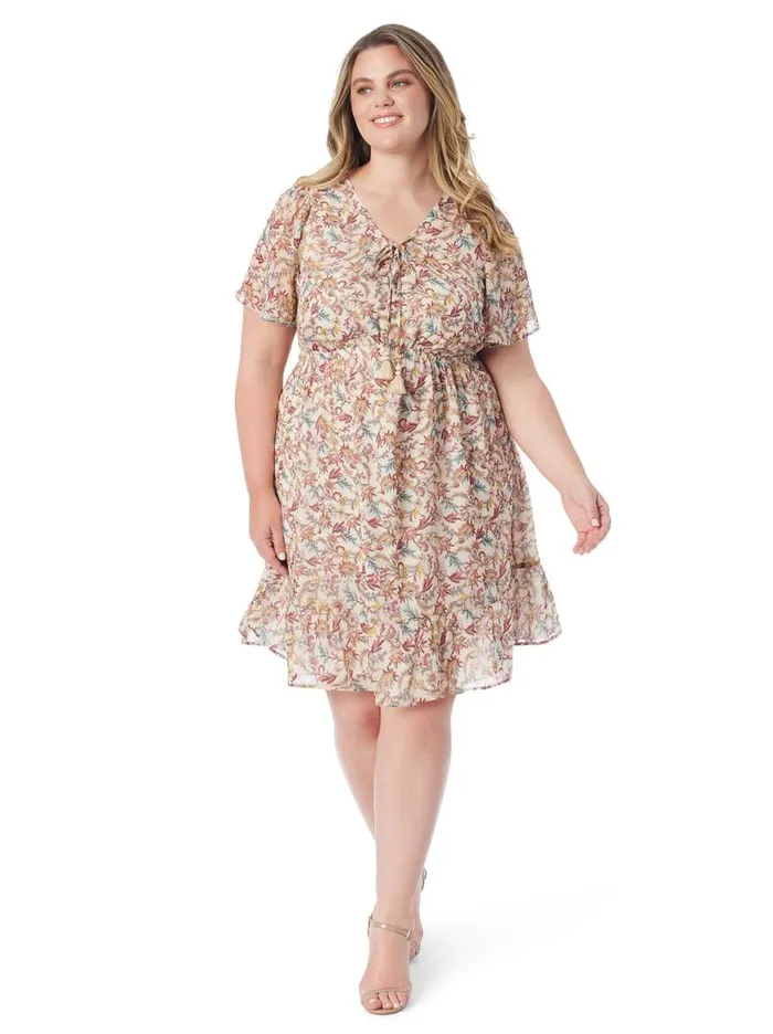 Women Regina Dress In Cartoon Florals Jessica Simpson Dresses