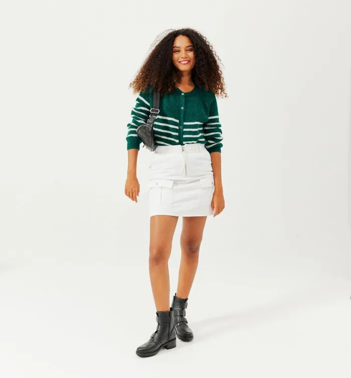 Women Ribbed Cardigan 8211 Dark Green Stripes Promod Jumpers And Cardigans Women Ribbed Cardigan 8211 Dark Green Stripes Promod Jumpers And Cardigans