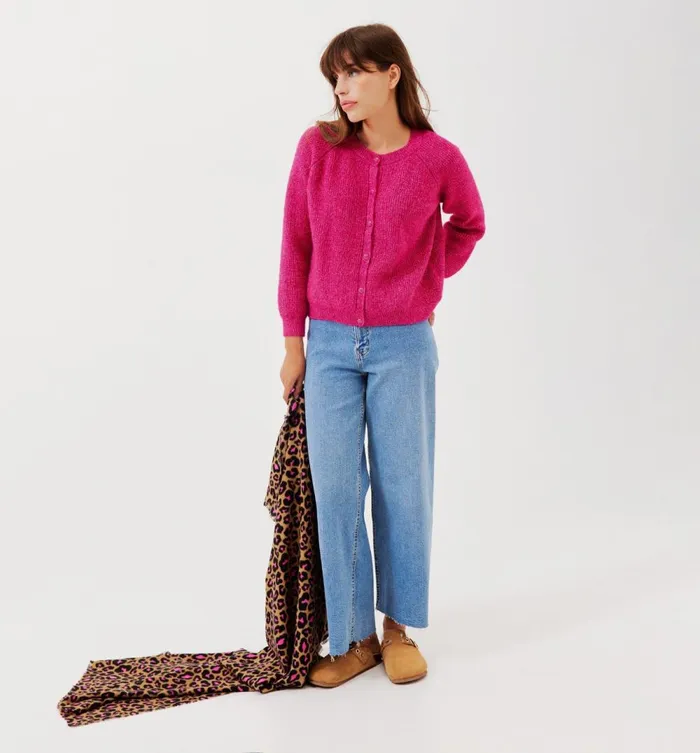 Women Ribbed Cardigan 8211 Pink Promod Jumpers And Cardigans Women Ribbed Cardigan 8211 Pink Promod Jumpers And Cardigans
