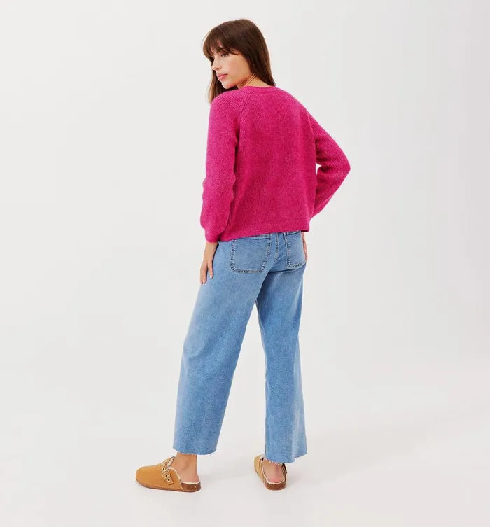 Women Ribbed Cardigan 8211 Pink Promod Jumpers And Cardigans Women Ribbed Cardigan 8211 Pink Promod Jumpers And Cardigans