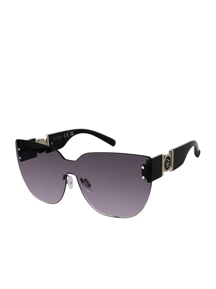 Women Rimless Cat Eye Shield Sunglasses In Black Jessica Simpson Sunglasses