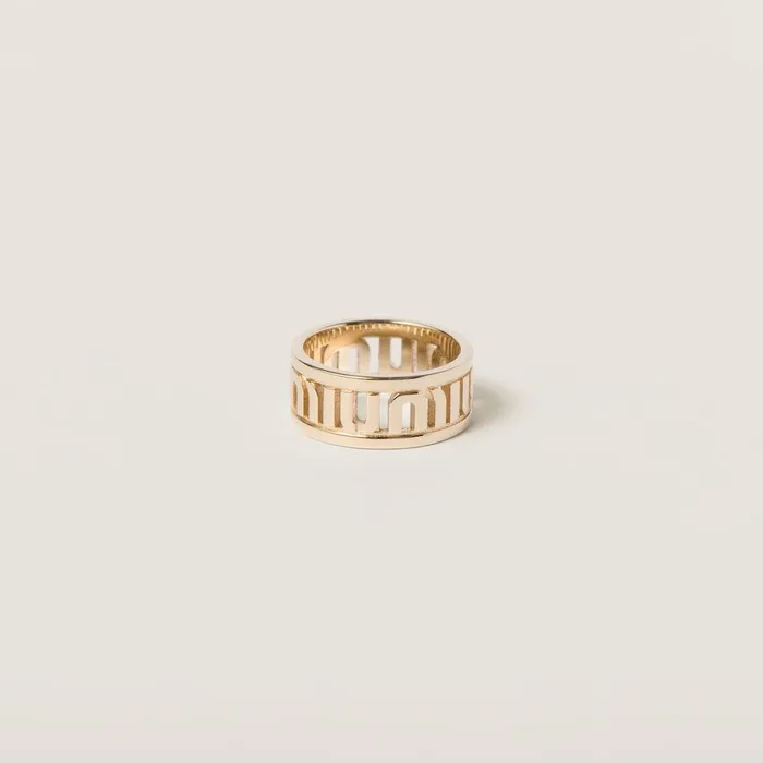 Women Rings And Brooches Miu Miu Metal Ring Gold