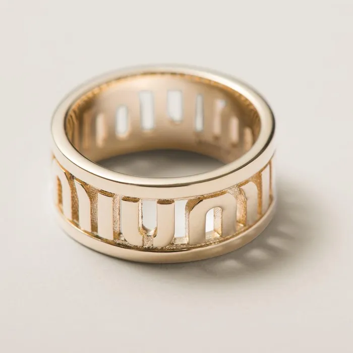 Women Rings And Brooches Miu Miu Metal Ring Gold Women Rings And Brooches Miu Miu Metal Ring Gold