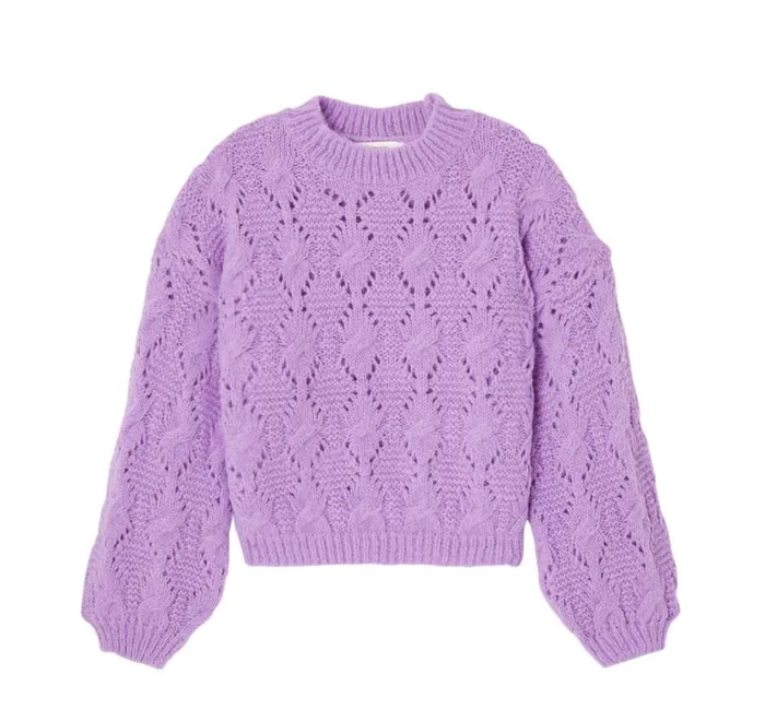 Women RoundNeck CableKnit Jumper 8211 Lilac Promod Jumpers And Cardigans Women RoundNeck CableKnit Jumper 8211 Lilac Promod Jumpers And Cardigans