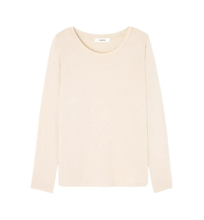 Women RoundNeck Top 8211 Salmon Pink Promod Tops Women RoundNeck Top 8211 Salmon Pink Promod Tops
