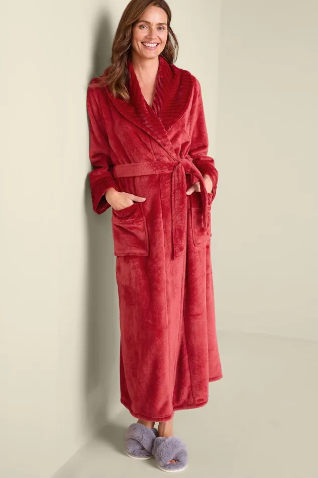 Women Royal Plush Robe Blue Fog Soft Surroundings Sleepwear and Lounge Women Royal Plush Robe Blue Fog Soft Surroundings Sleepwear and Lounge