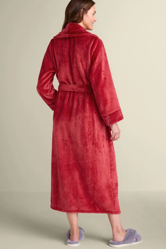 Women Royal Plush Robe Blue Fog Soft Surroundings Sleepwear and Lounge Women Royal Plush Robe Blue Fog Soft Surroundings Sleepwear and Lounge
