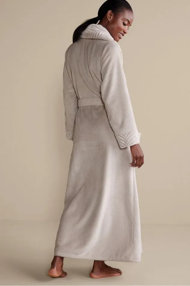 Women Royal Plush Robe Blue Fog Soft Surroundings Sleepwear and Lounge Women Royal Plush Robe Blue Fog Soft Surroundings Sleepwear and Lounge