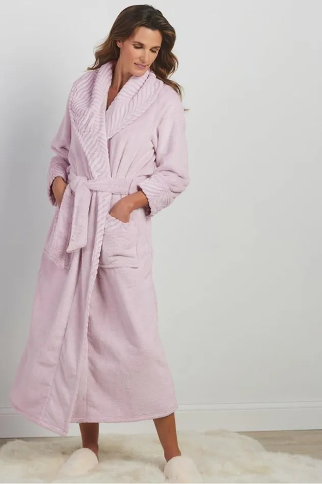 Women Royal Plush Robe Blue Fog Soft Surroundings Sleepwear and Lounge Women Royal Plush Robe Blue Fog Soft Surroundings Sleepwear and Lounge