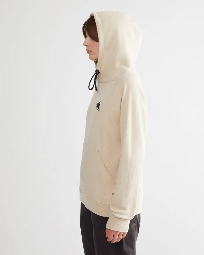 Women Runa Nomad Lightweight Organic Cotton Hoodie Amber Gold Klttermusen Fleeces and Sweaters