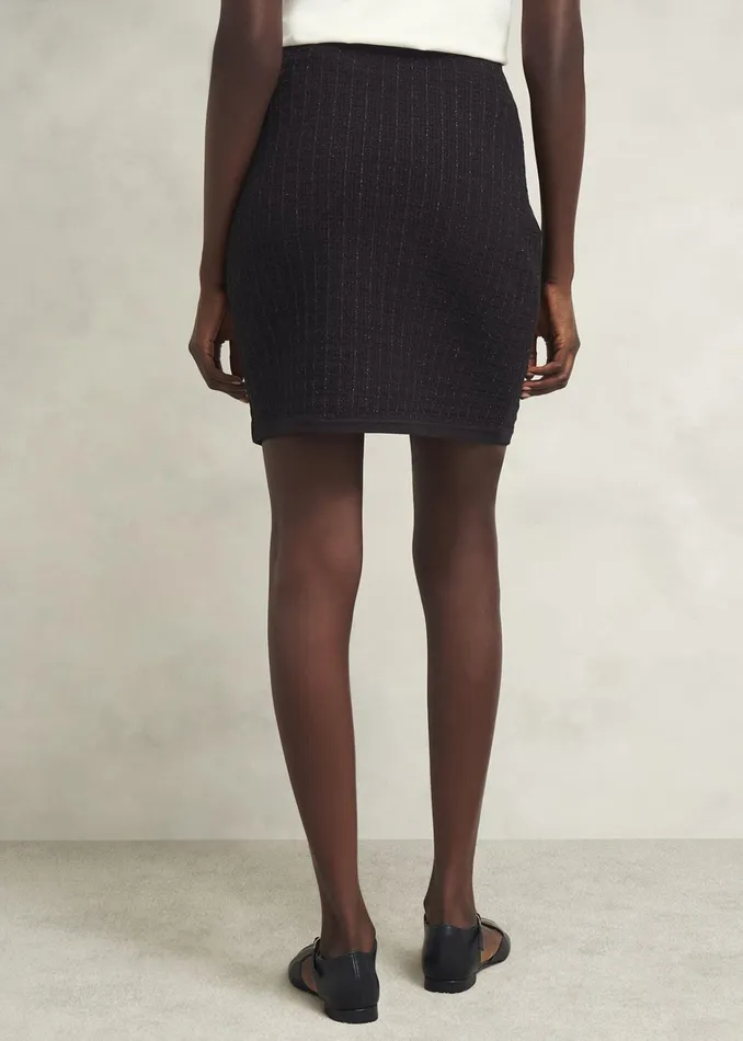 Women Sairey Sparkle Knitted Skirt Black Hobbs Skirts