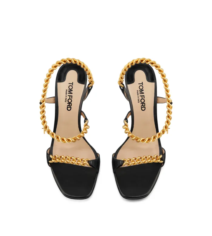 Women Sandals Tom Ford Shiny Leather Zenith Sandal Black Women Sandals Tom Ford Shiny Leather Zenith Sandal Black