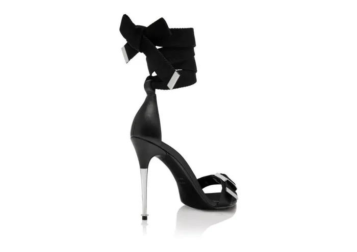Women Sandals Tom Ford Textured Ribbon Buckle Ankle Wrap Sandal Black Women Sandals Tom Ford Textured Ribbon Buckle Ankle Wrap Sandal Black