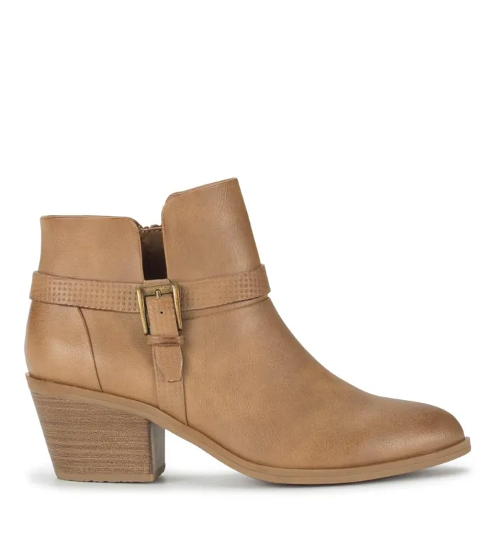 Women Santos Block Heel Bootie Salted Caramel Baretraps Booties