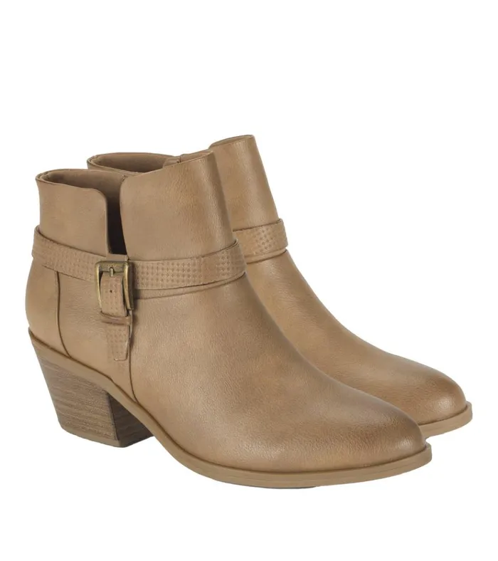 Women Santos Block Heel Bootie Salted Caramel Baretraps Booties