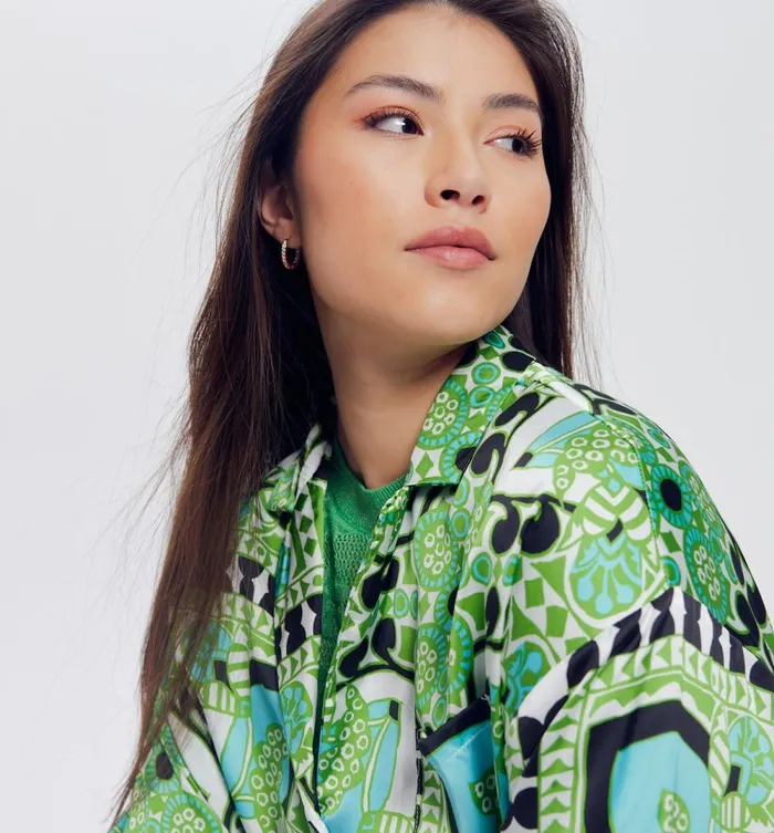 Women Satin Shirt 8211 Multicolour Print Promod Shirts And Tunics Women Satin Shirt 8211 Multicolour Print Promod Shirts And Tunics