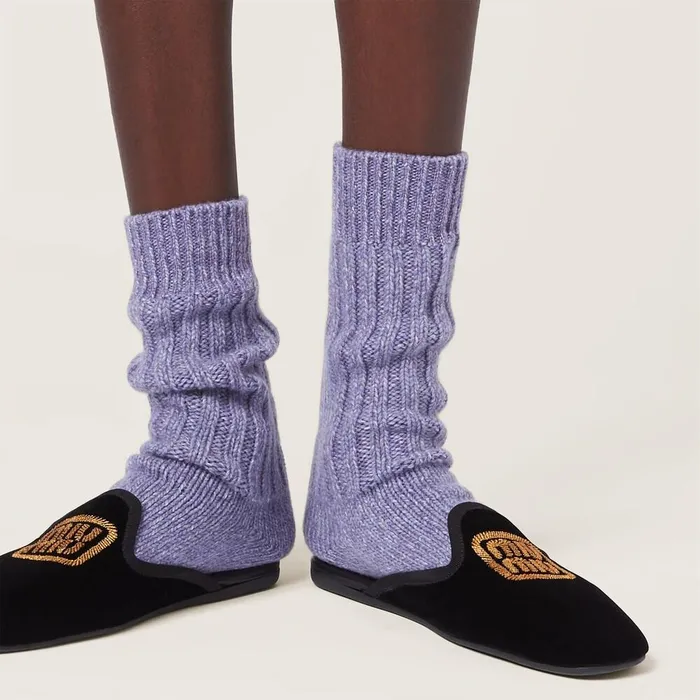 Women Scarves And Socks Miu Miu Wool And Cashmere Socks Wisteria Women Scarves And Socks Miu Miu Wool And Cashmere Socks Wisteria
