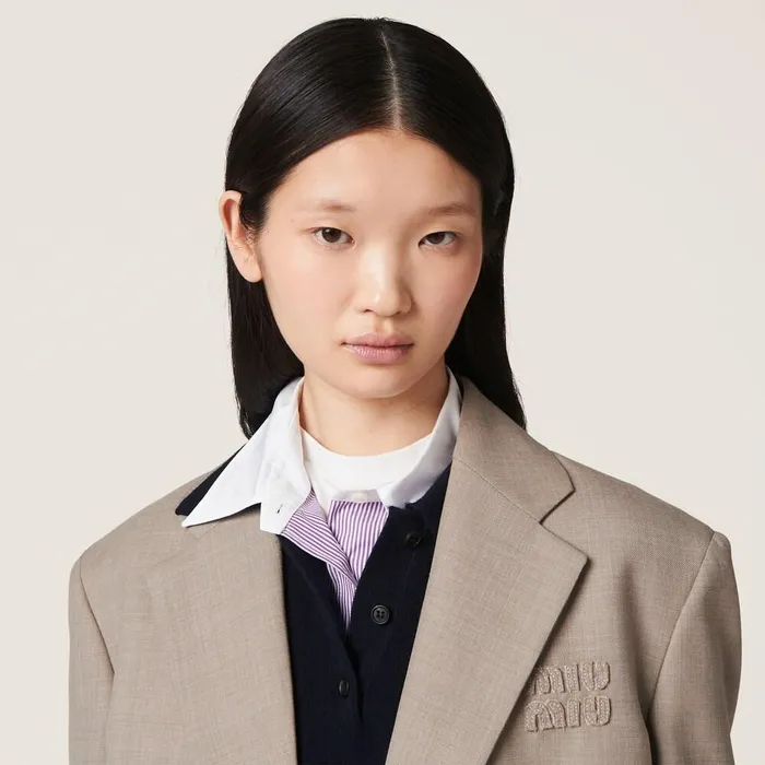 Women Shirts And Tops Miu Miu Striped Shirt Whitemauve Women Shirts And Tops Miu Miu Striped Shirt Whitemauve