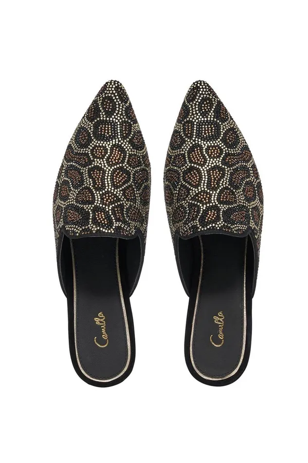 Women Shoes Camilla Crystal Animal Slipper Lady Lodge