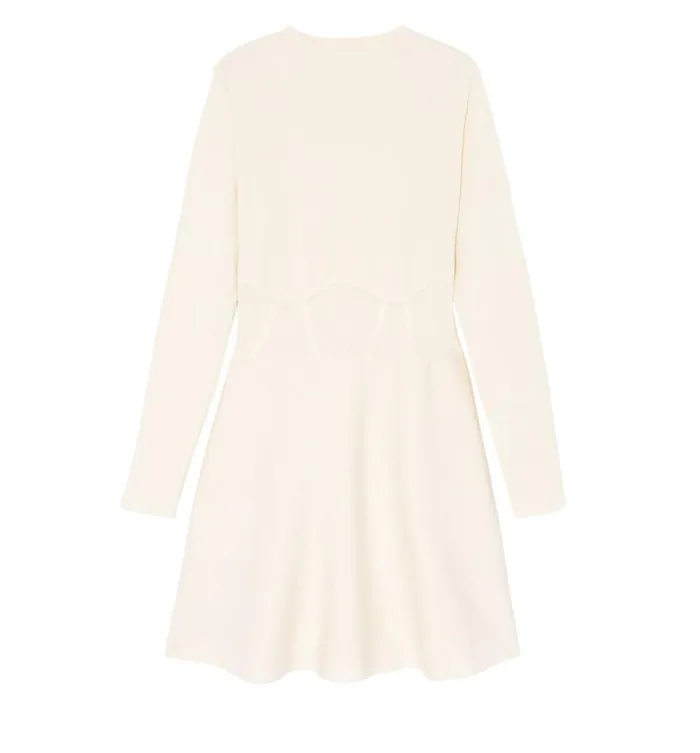 Women Short Knitted Dress 8211 Ecru Promod Dresses Women Short Knitted Dress 8211 Ecru Promod Dresses