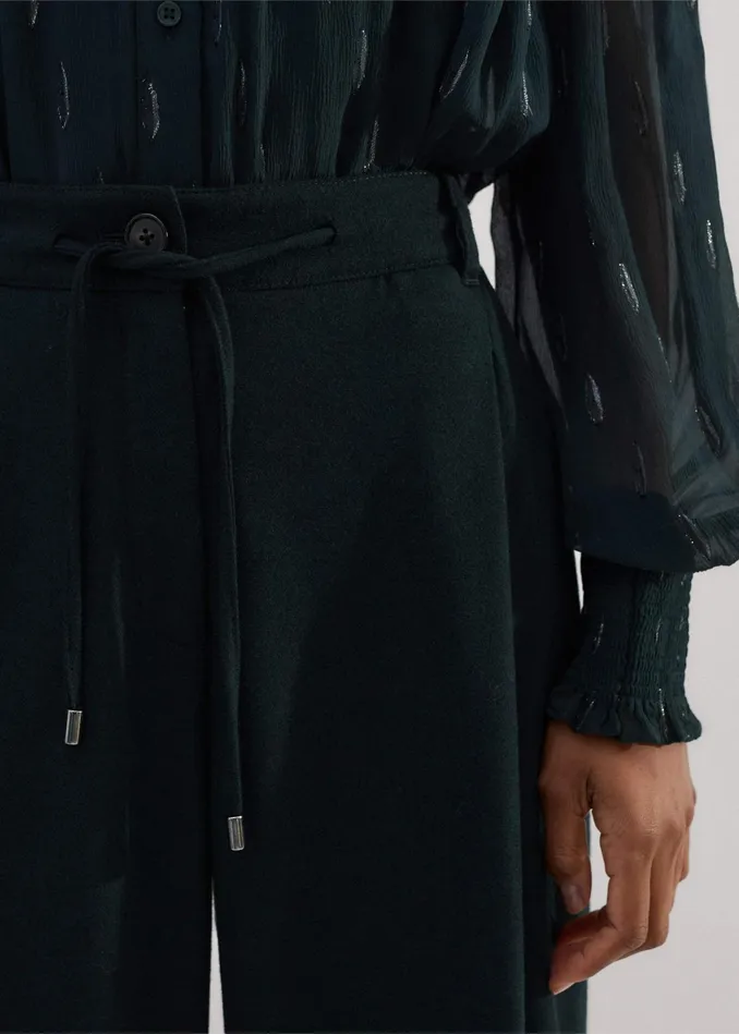 Women ShortLength Relaxed Man Pant Gable Green MEEM