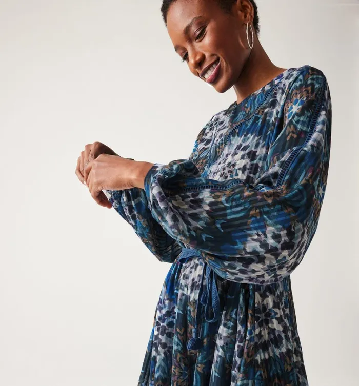 Women Short Patterned Dress 8211 Multicolour Print Promod Dresses