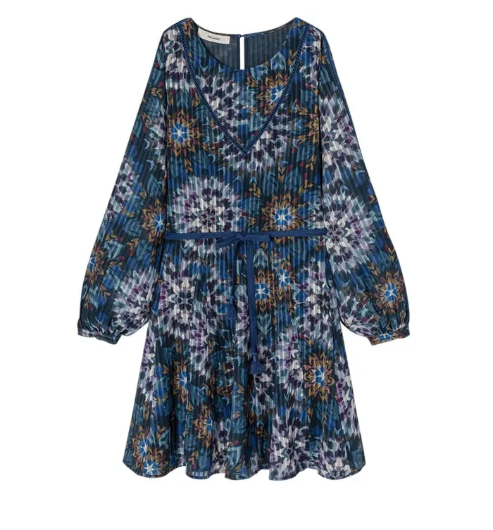 Women Short Patterned Dress 8211 Multicolour Print Promod Dresses
