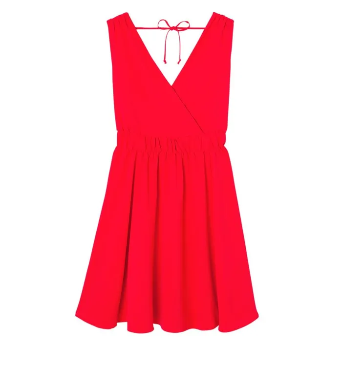 Women Short Plain Dress 8211 Red Promod Dresses Women Short Plain Dress 8211 Red Promod Dresses
