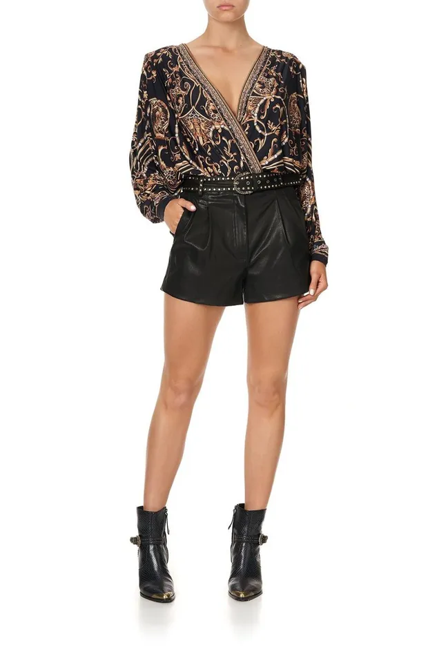 Women Shorts Camilla Belted High Waist Shorts 8211 Flow Studio 54