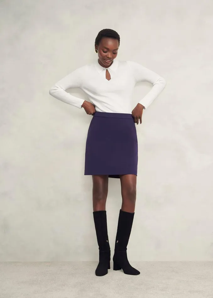 Women Sierra Knitted Shirt Warm Ivory Hobbs Jumpers and Cardigans