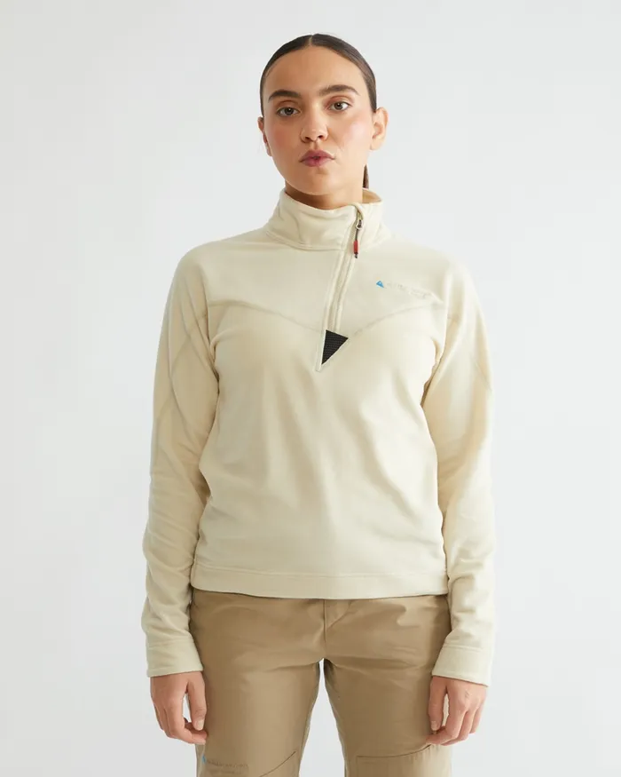 Women Sigyn Half Zip Sweater Amber Gold Klttermusen Fleeces and Sweaters