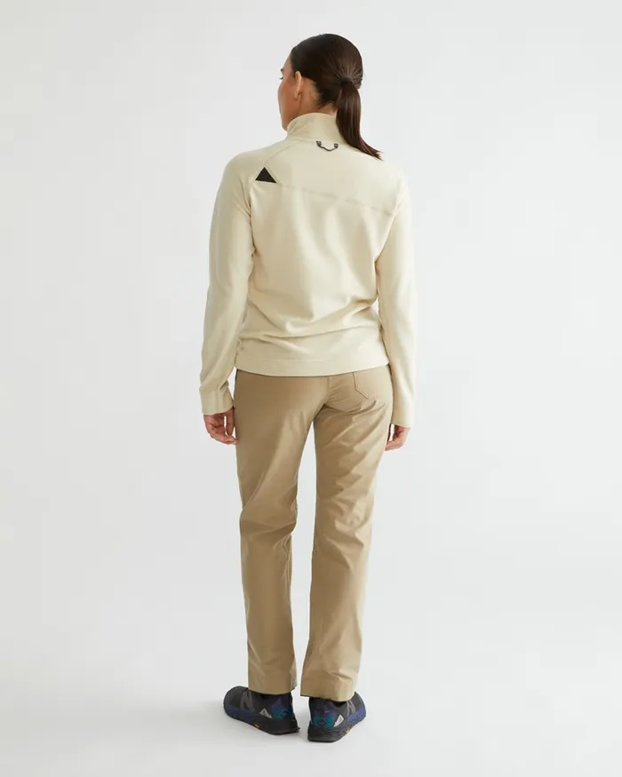 Women Sigyn Half Zip Sweater Amber Gold Klttermusen Fleeces and Sweaters