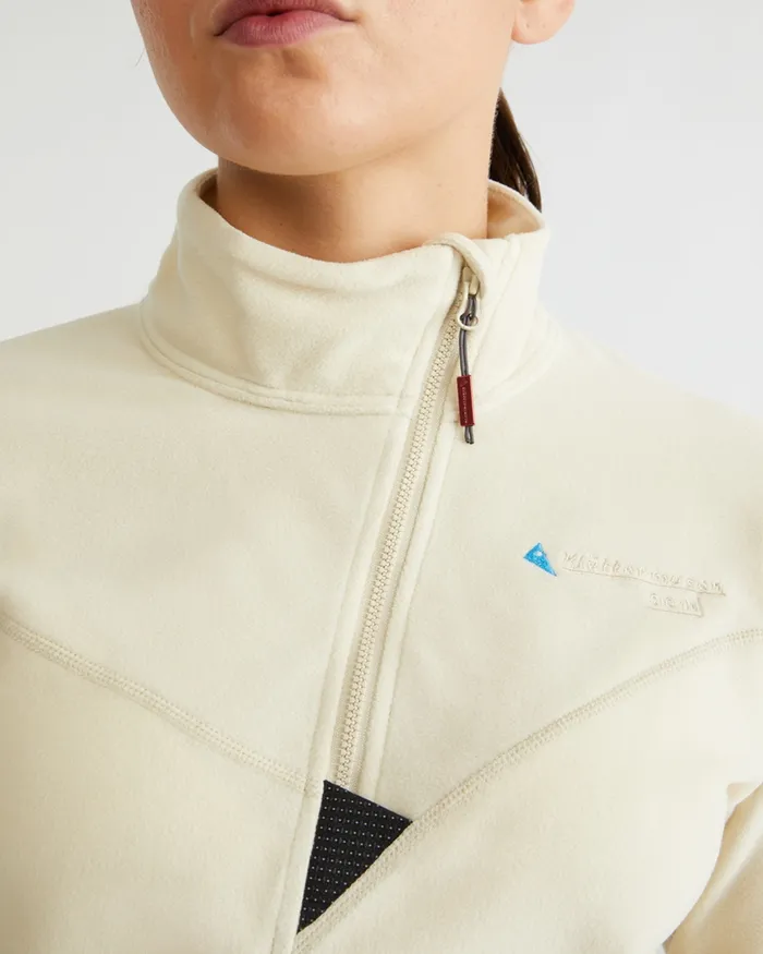 Women Sigyn Half Zip Sweater Amber Gold Klttermusen Fleeces and Sweaters